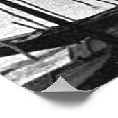 白黒グランドカナルヴェネツィアイタリア旅行ポスター ポスター (角)