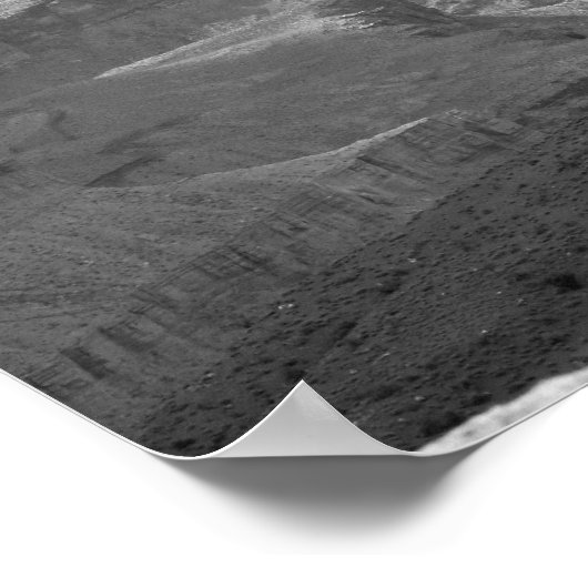 白黒グランドキャニオン横長16x20 ポスター (角)