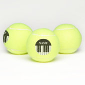 白黒グランドピアノ鍵名前をカスタムする テニスボール (マルチ)