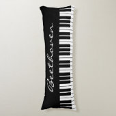 白黒グランドピアノ鍵名前をカスタムする ボディピロー (正面縦)