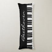 白黒グランドピアノ鍵名前をカスタムする ボディピロー (裏面 (縦))