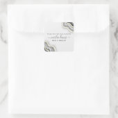 白黒グリッターアゲートジオデラックスビジネス スクエアシール (バッグ)