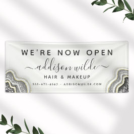 白黒グリッターアゲートジオデラックスビジネス 横断幕