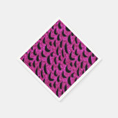 白黒グリッターアニマルプリントパターン スタンダードカクテルナプキン (角)