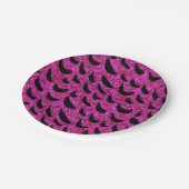 白黒グリッターアニマルプリントパターン ペーパープレート (アングル)