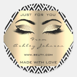 白黒グリッターシャンパイニュ金ゴールドメイドウィズ ラウンドシール