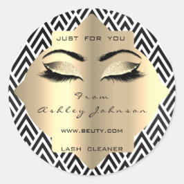 白黒グリッターシャンパイニュ金ゴールドラッシュクリーナー ラウンドシール