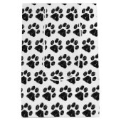 白黒グリッターポープリント ミディアムペーパーバッグ (裏面)