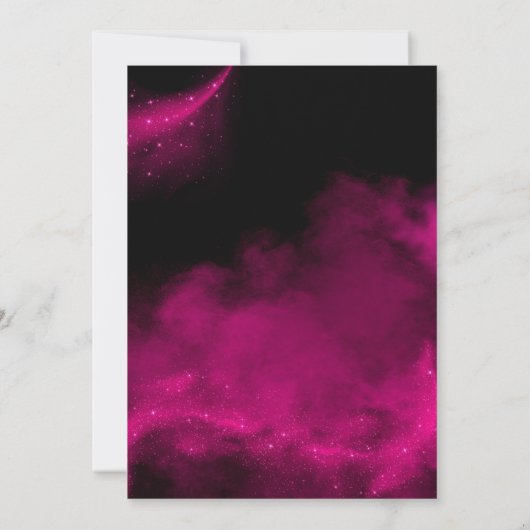 白黒グリッター卒業パーティー 招待状 (裏面)