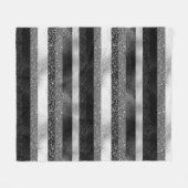 白黒グリッター模様 フリースブランケット (正面(横))