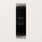 白黒グリッター署名イヤリングディスプレイ (外部フラット)