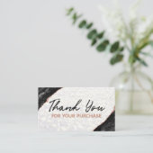 白黒グリッター購入ありがとう 名刺 (スタンド正面)