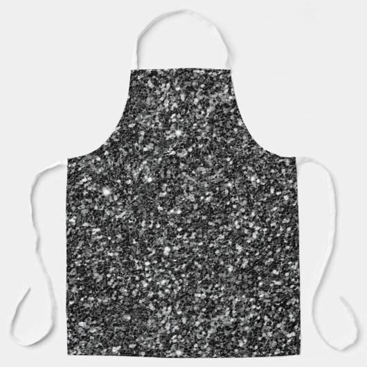 白黒グリッター エプロン (正面)