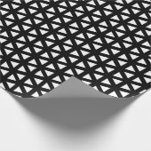 白黒グリッドデザイン ラッピングペーパー (角)