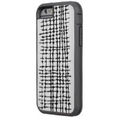 白黒グリッドパタオーガニックーン抽象芸術アート Case-Mate iPhoneケース (裏面左)