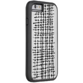 白黒グリッドパタオーガニックーン抽象芸術アート Case-Mate iPhoneケース (裏面/右)