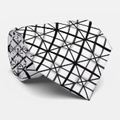 白黒グリッドパターン ネクタイ (ロール)