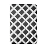 白黒グリッド光学錯覚パターン バスマット (正面縦)