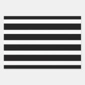 白黒グリーンストライプのレッド水玉模様 ラッピングペーパーシート (正面2)