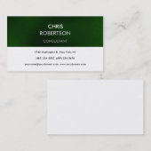 白黒グリーンストライプ魅力的な名刺 名刺 (正面/裏面)