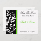 白黒グリーンフローラ招待状21 7月… 案内ポストカード (正面/裏面)