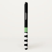 白黒グリーンモノグラムスクリプト水玉模様 Case-Mate iPhoneケース (裏面/右)