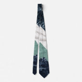 白黒グリーン大理石テクスチャ ネクタイ (裏面)