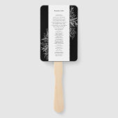 白黒グリーン結婚式 プログラム ハンドファン (裏面)