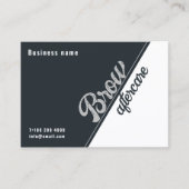 白黒グレイエステティシャンアフター気に 名刺 (正面)