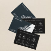 白黒グレイエステティシャンアフター気に 名刺