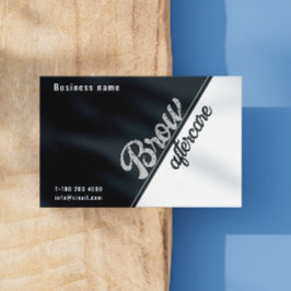 白黒グレイエステティシャンアフター気に 名刺