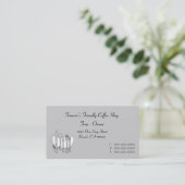 白黒グレイカスタムシルバーウェアビジネスカード 名刺 (スタンド正面)