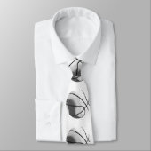 白黒グレイトレンディーポップ・アートのアートバスケットボールタイ ネクタイ (タイ)