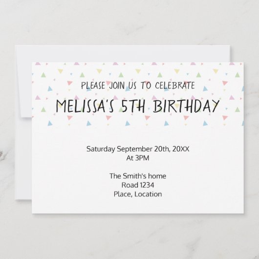 白黒グレイハウンドイタリアンドッグ誕生日 招待状 (裏面)