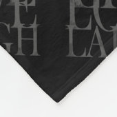 白黒グレイライブラブドー感動的ク フリースブランケット (角)