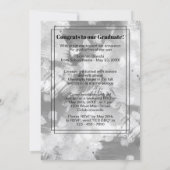 白黒グレイ抽象芸術卒業 案内状 (裏面)