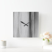 白黒グレモダンー スクエア壁時計 (ホーム)