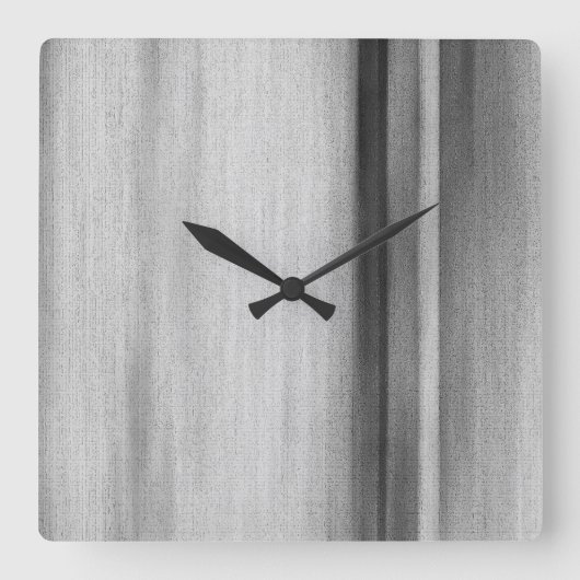 白黒グレモダンー スクエア壁時計 (正面)