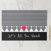 白黒グレーと赤のテーブルデコール ペーパーパッド (インサイチュ)