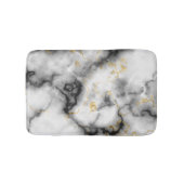 白黒グレーと金ゴールド大理石パターン バスマット (正面)