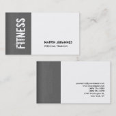 白黒グレーのテクスチモダンャ・ビジネス・カード 名刺 (正面/裏面)