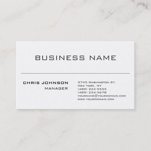 白黒グレーのマネジャ魅力的ー・カード 名刺 (正面)