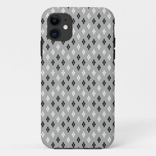 白黒グレーの幾何学模様 Case-Mate iPhoneケース (裏面)