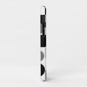 白黒グレーの幾何形状iPad頭が切れるカバー Case-Mate iPhoneケース (裏面/左)