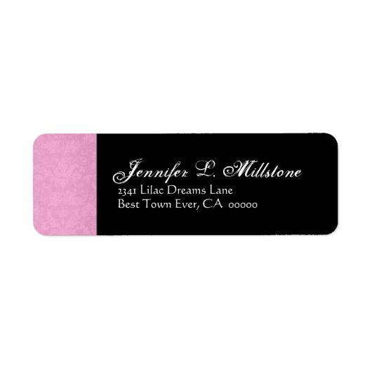 白黒グレーダマスク差出人住所ラベル ラベル (正面)