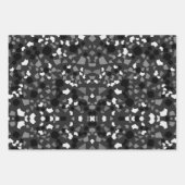 白黒グレーテラゾラッピング紙シート ラッピングペーパーシート (正面3)