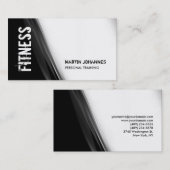 白黒グレーパターモダンン名刺 名刺 (正面/裏面)