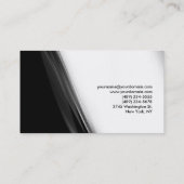 白黒グレーパターモダンン名刺 名刺 (裏面)