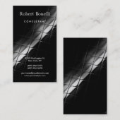 白黒グレープレーンモダン名刺 名刺 (正面/裏面)