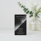 白黒グレープレーンモダン名刺 名刺 (スタンド正面)